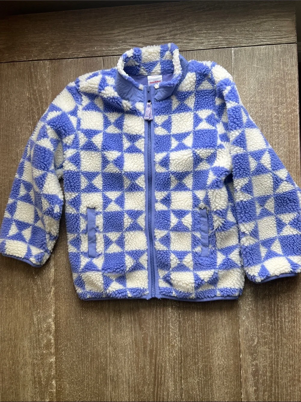 EUC Hanna Andersson Jacquard Faux Shearling Jacket